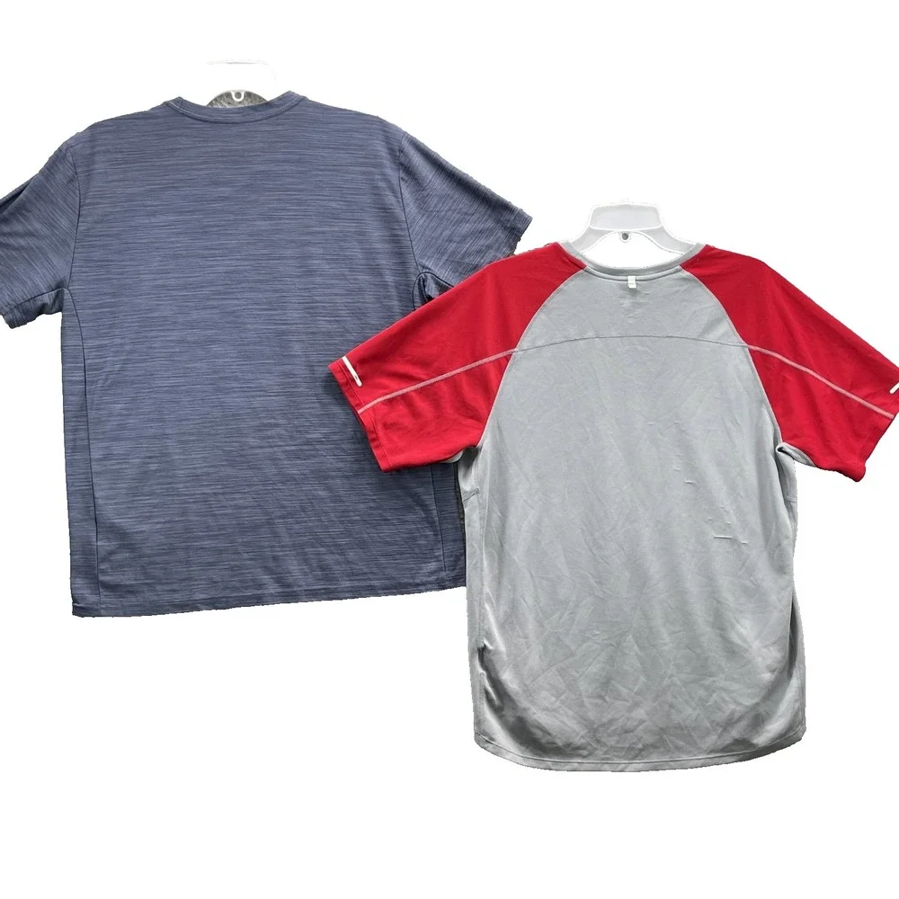 Nike Running Performance T-Shirt Lot (2) Men's‎ Large Miler Dri-Fit Training Gym